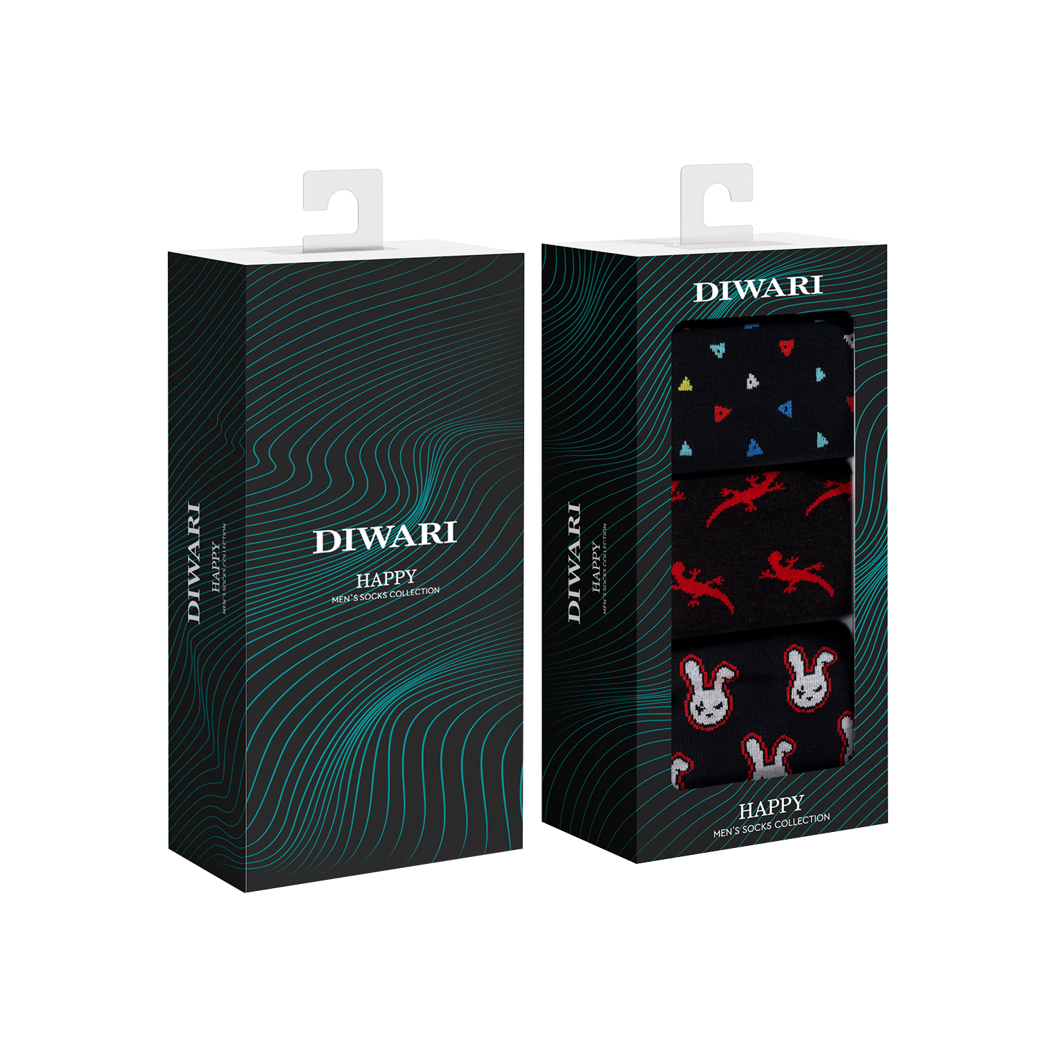 Набор мужских носков Diwari Happy, 3 пары, размер: 27