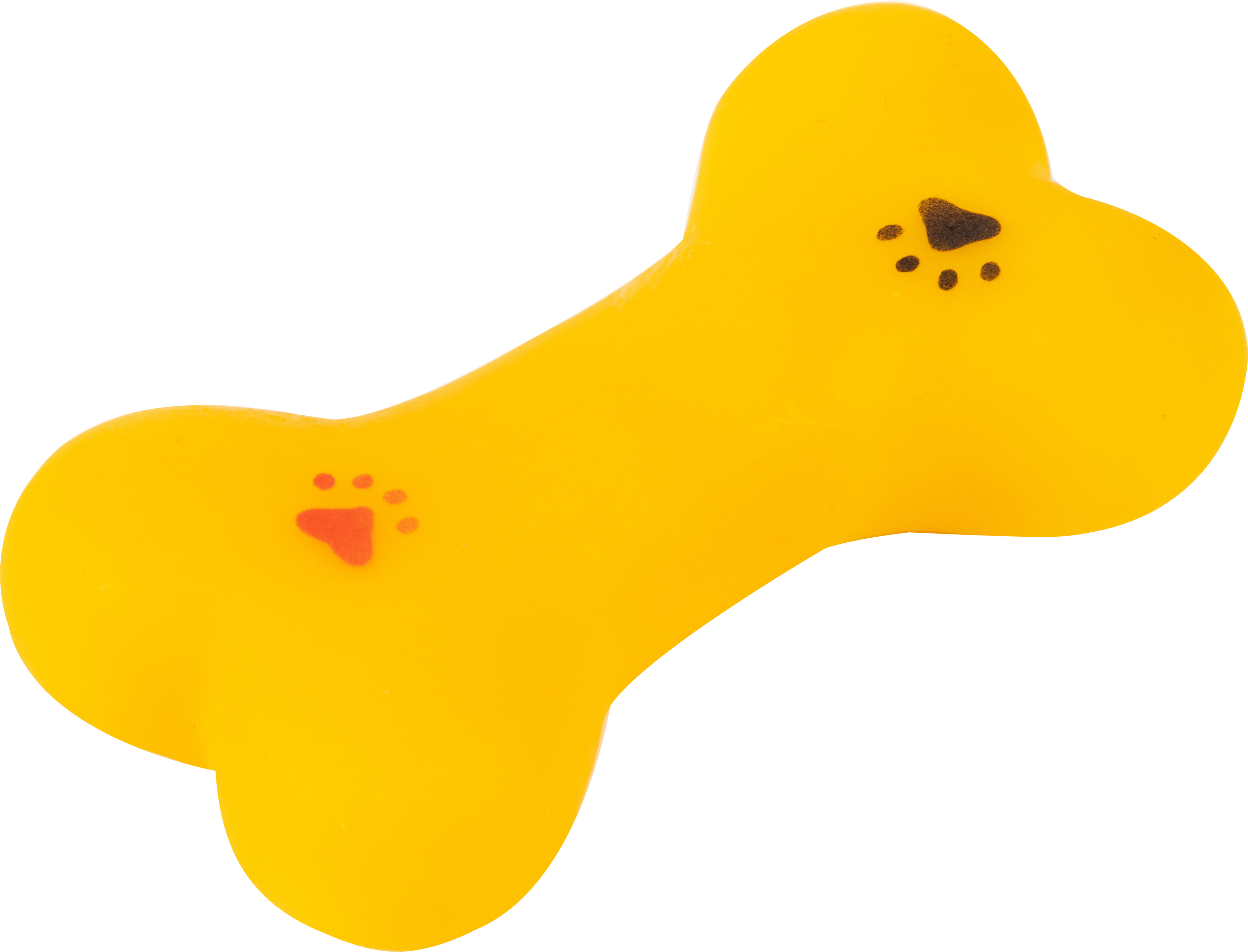 Игрушка-пищалка Рыжий кот Кость, 8.5см, желтый