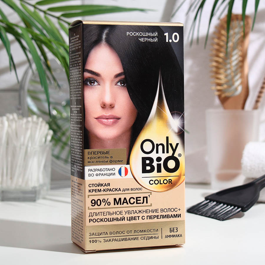 Крем-краска для волос Only Bio Color 1.0 Роскошный черный, 115мл