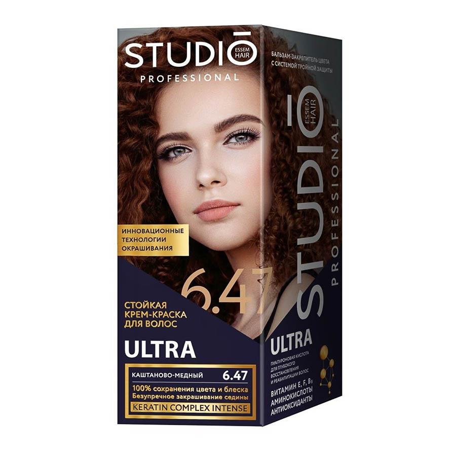 Краска для волос Studio Professional 3D 6.47 Каштаново-медный