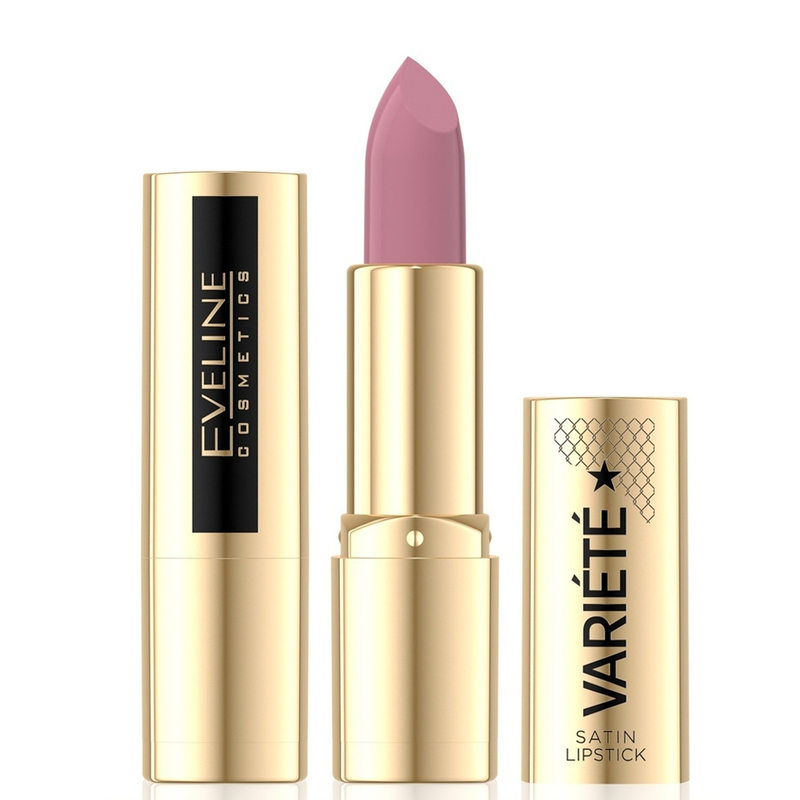 Помада для губ Eveline Cosmetics Variete, сатиновая, тон: N12 лиловый, 4.1 г