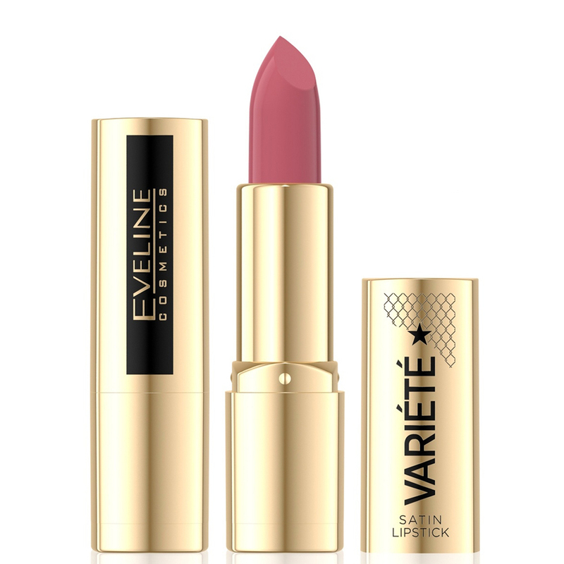 Помада для губ Eveline Cosmetics Variete, сатиновая, тон: N15 коричнево-розовый, 4.1 г
