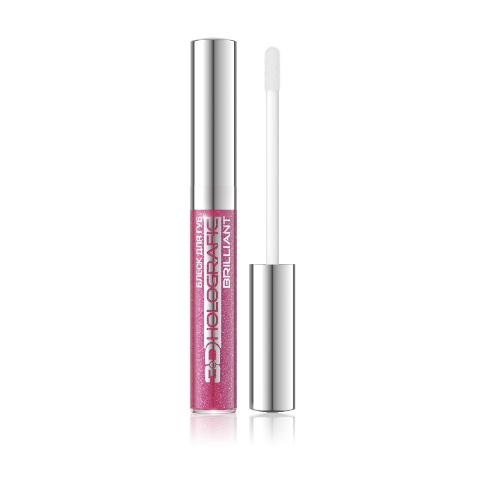 Блеск для губ Eveline Cosmetics 3D Holografic Brilliant, тон: 85 темно-розовый, 9мл