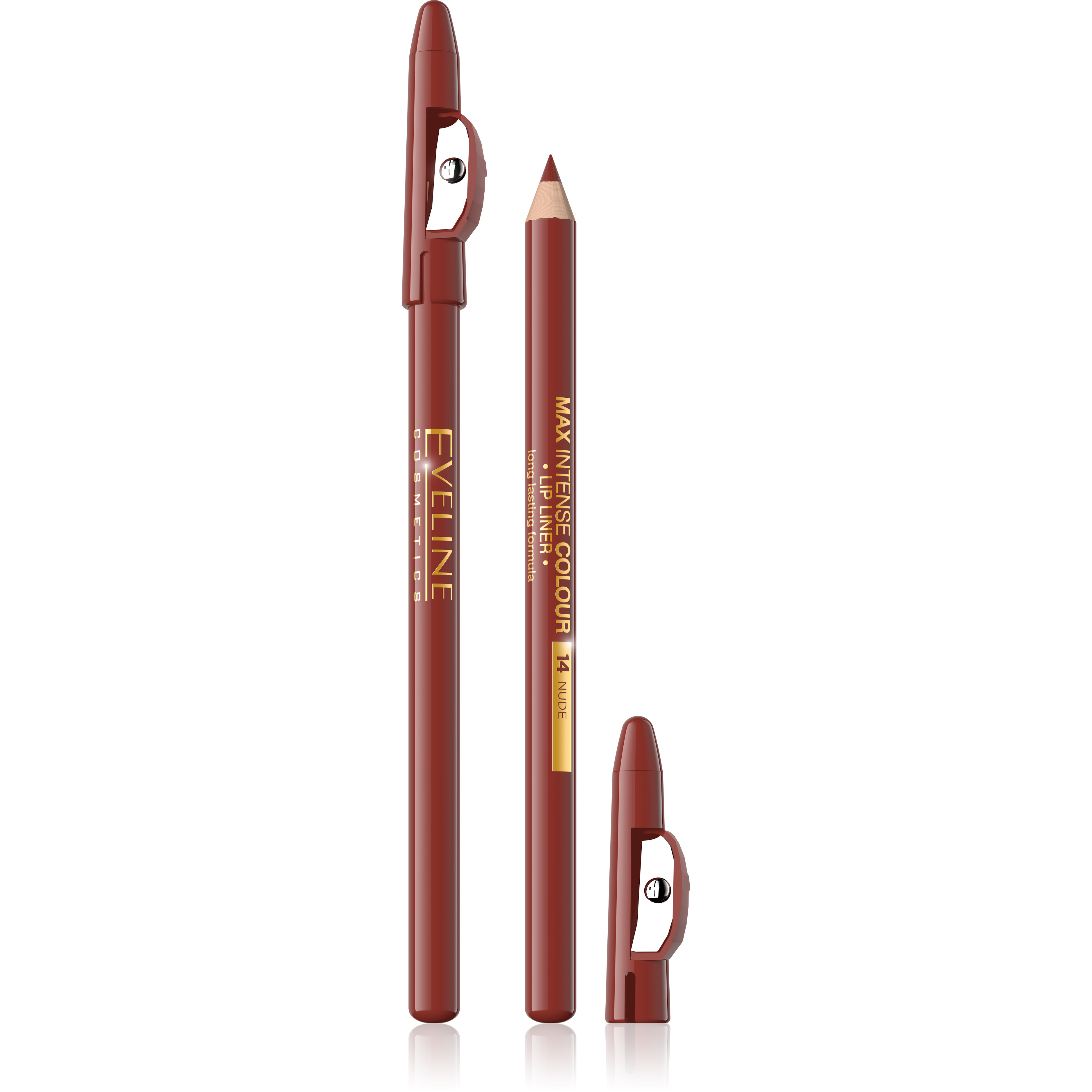Карандаш для губ Eveline Cosmetics Max Intense Colour, тон: 14 прозрачно-карамельный, 1.9г