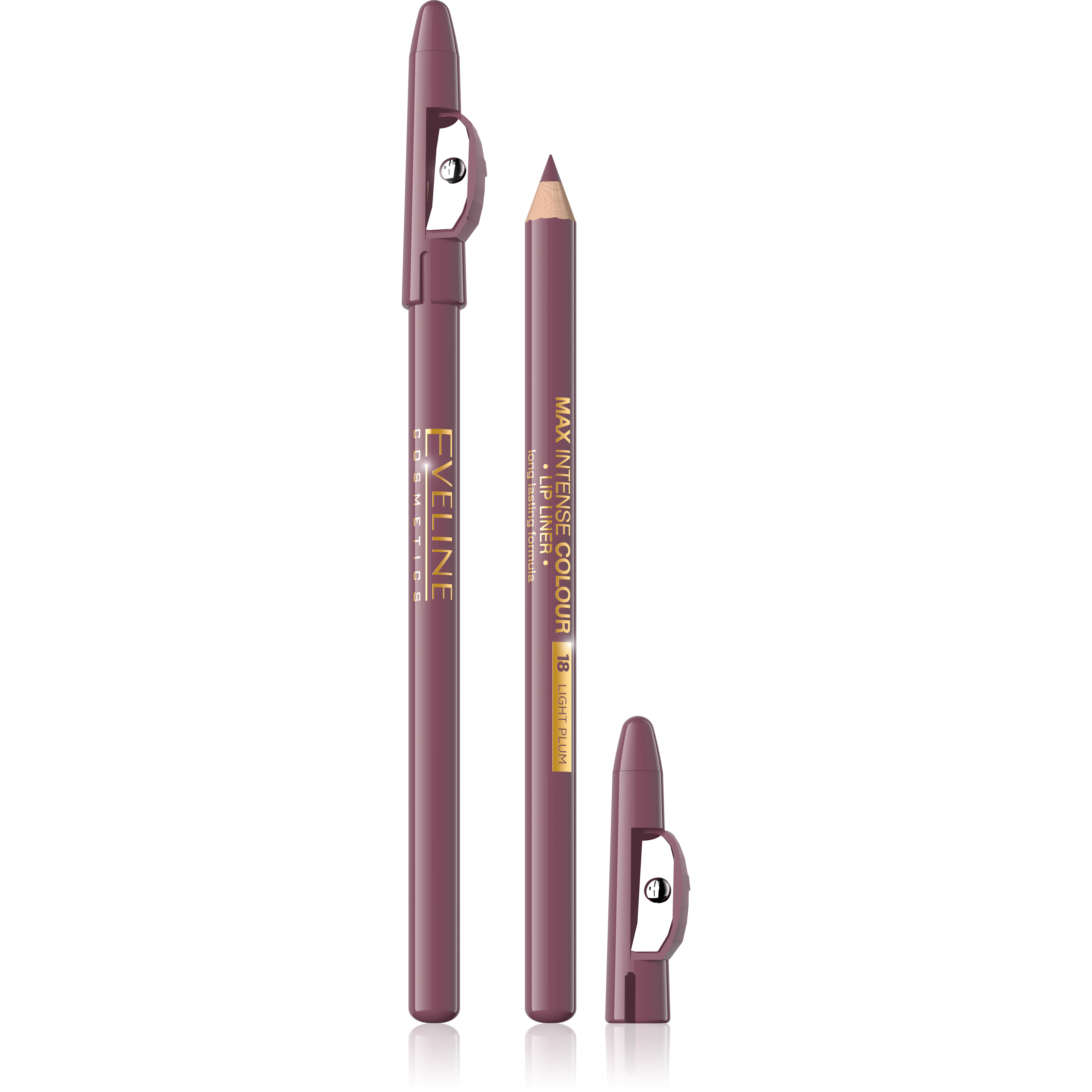 Карандаш для губ Eveline Cosmetics Max Intense Colour, тон: 18 светло-сливовый, 1.9г
