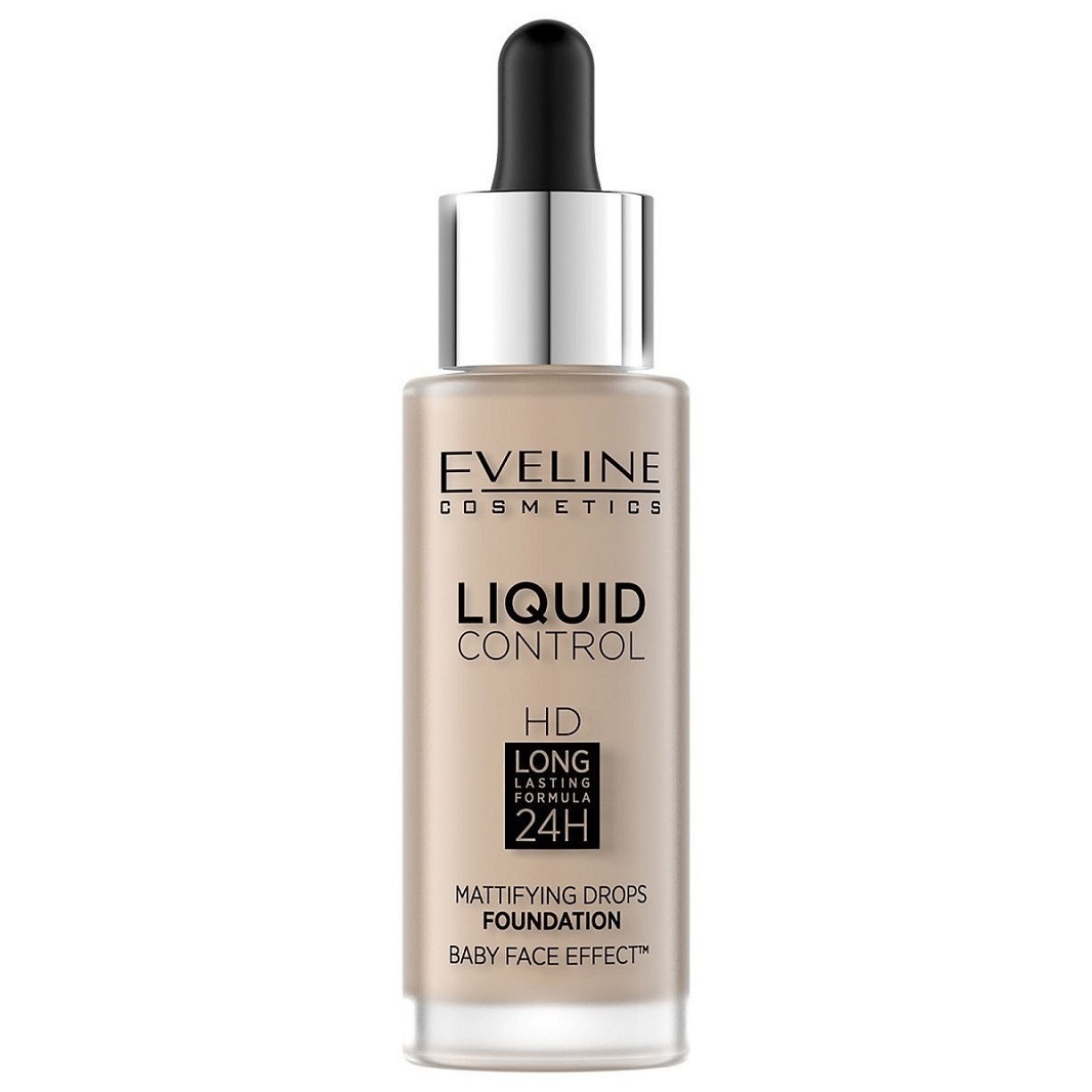 Тональная основа Eveline Cosmetics Liquid control, тон 015 light vanilla, 32мл