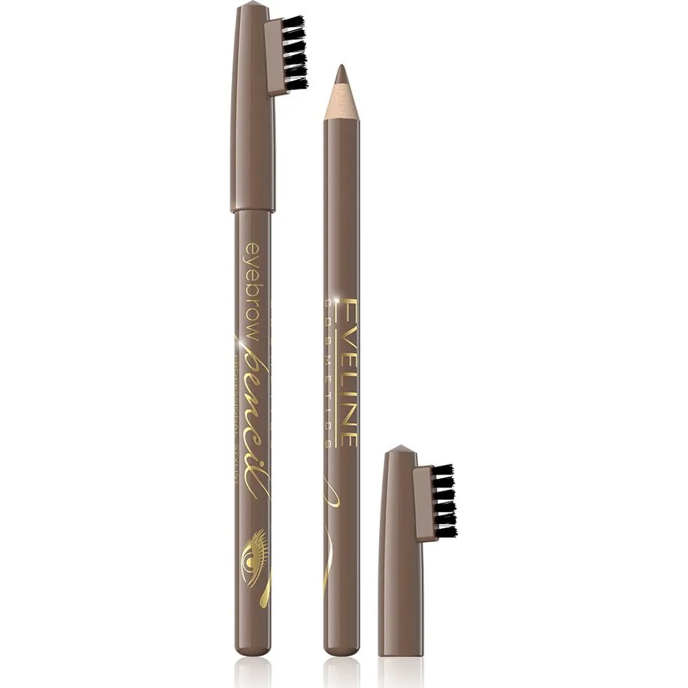 Карандаш для бровей Eveline Cosmetics Eyebrow Pencil, тон: светлый коричневый, 5г