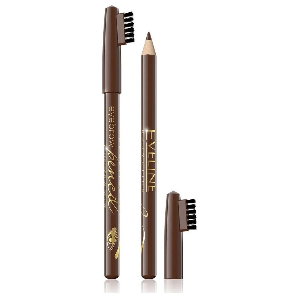 Карандаш для бровей Eveline Eyebrow Pencil, тон: мягкий коричневый, 5г