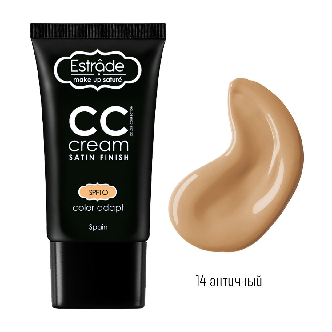 Тональный крем Estrade СС cream satin finish, тон: 14, песочный 24 мл