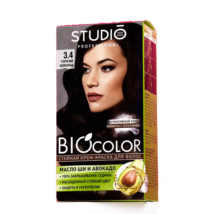 Стойкая крем-краска для волос BioColor 3.4 Горячий шоколад, 115мл