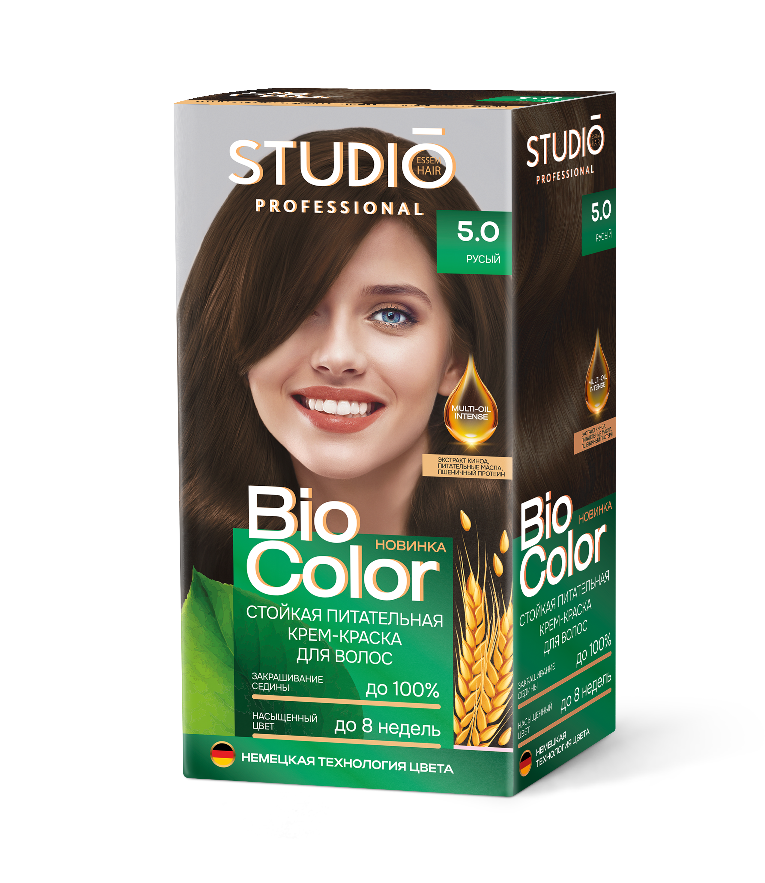 Стойкая крем-краска для волос BioColor 5.0 Русый, 115мл