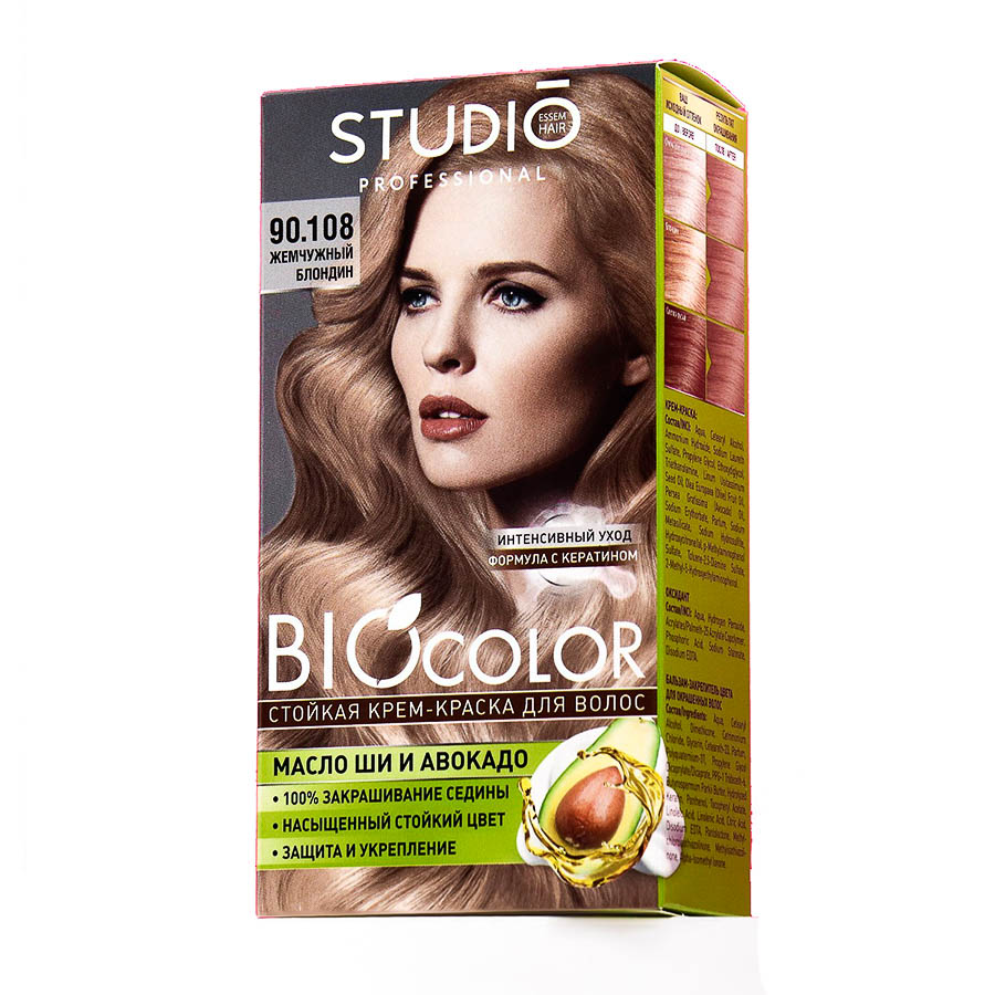 Стойкая крем-краска для волос BioColor 90.108 Жемчужный блондин, 115мл