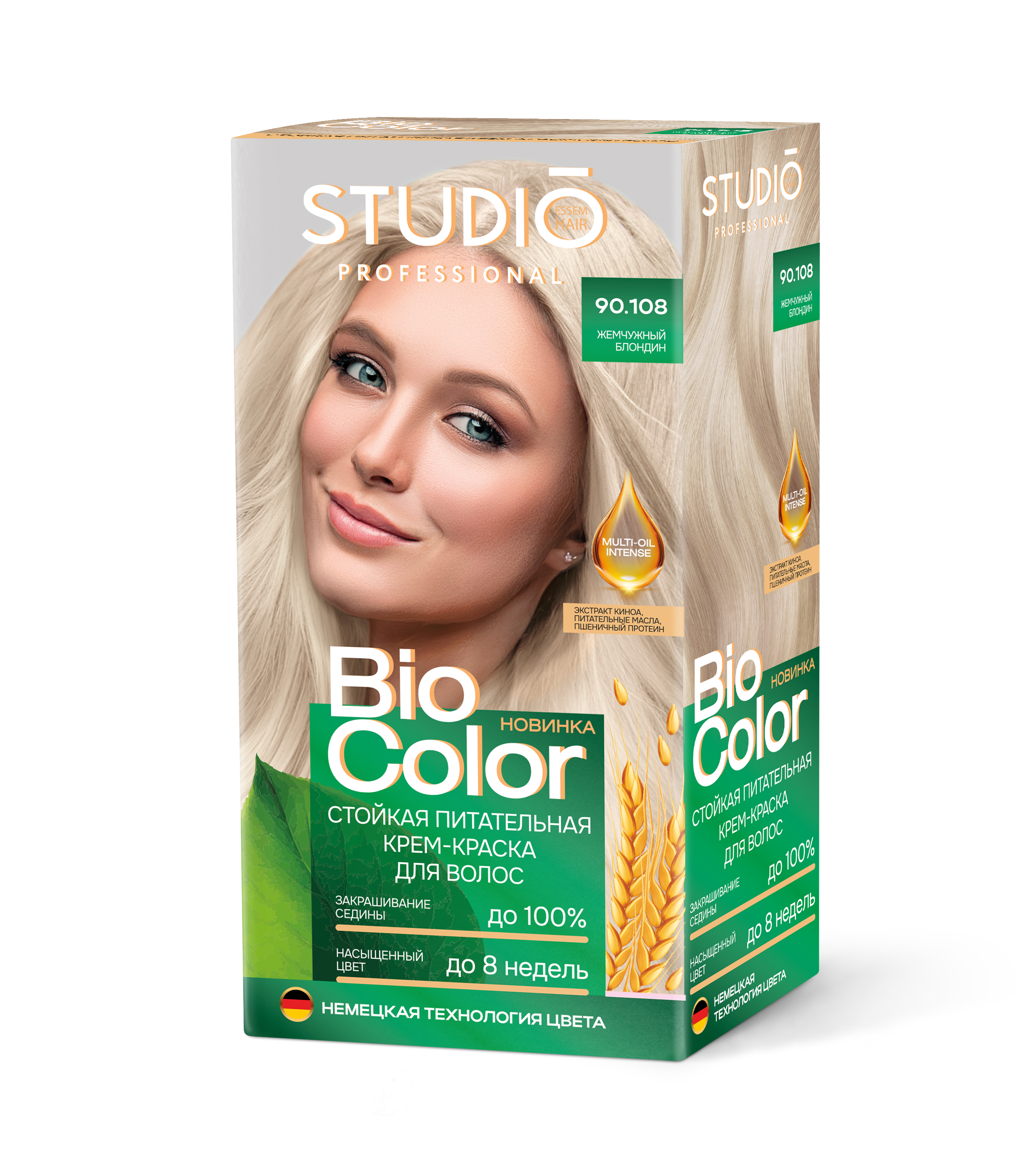 Стойкая крем-краска для волос BioColor 90.108 Жемчужный блондин, 115мл