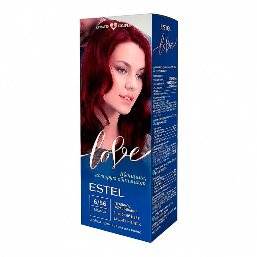Стойкая крем-краска для волос Estel Love 6/56 Махагон, 115мл