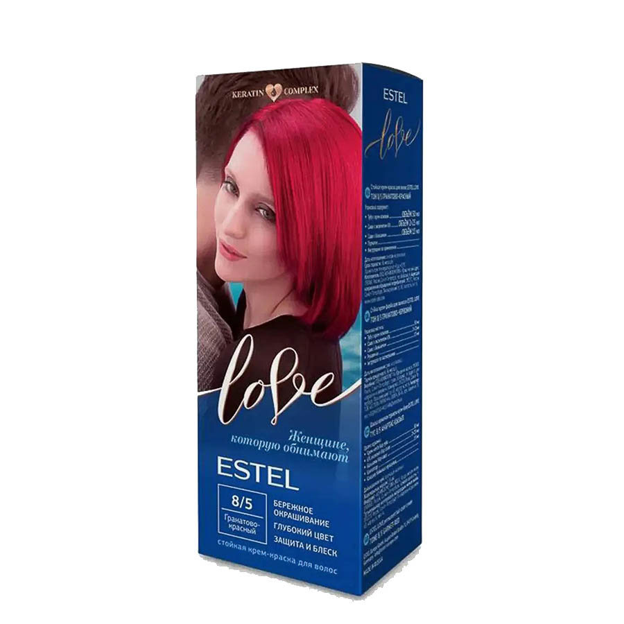 Стойкая крем-краска для волос Estel Love 8/5 Гранатово-красный, 115мл