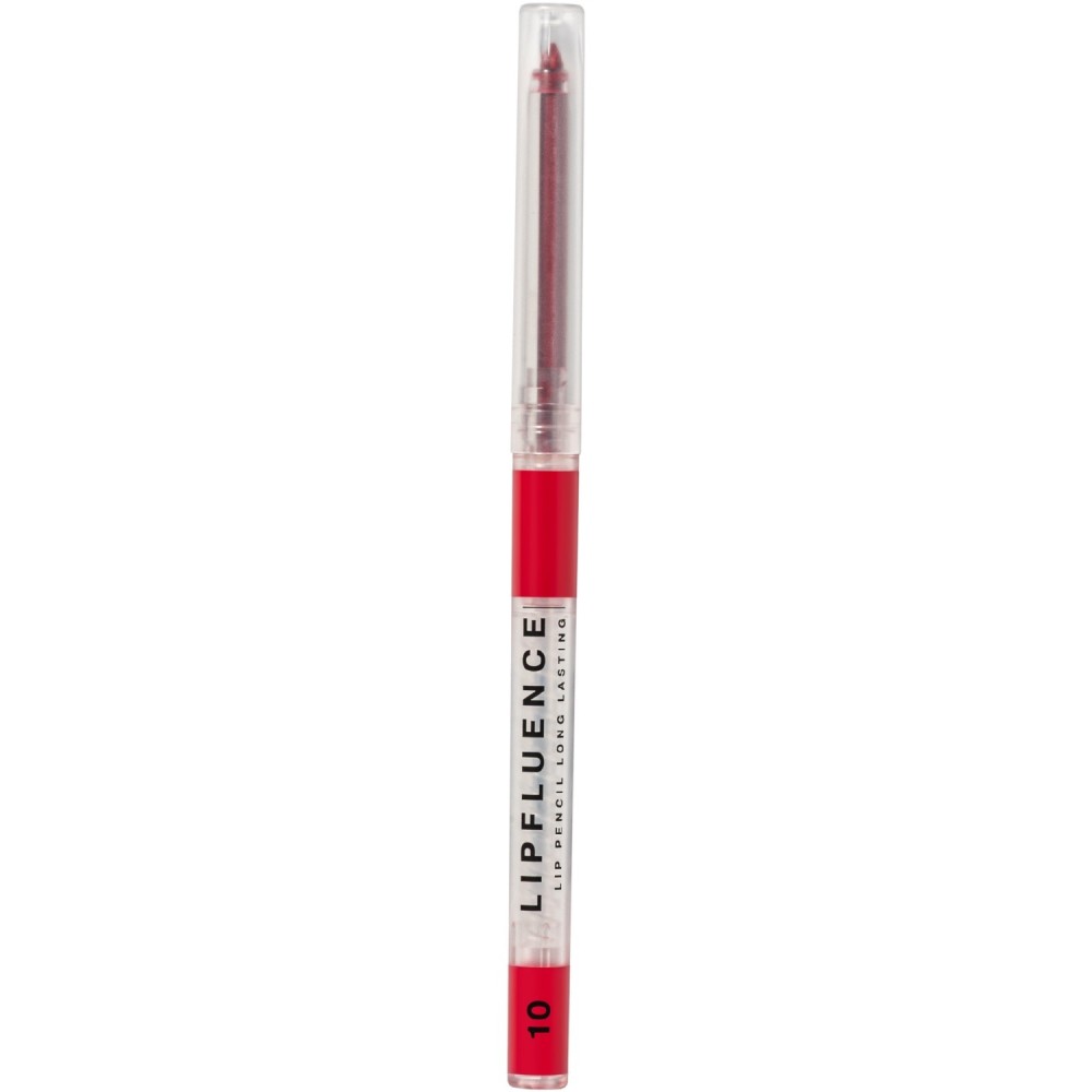 Карандаш для губ Influence Beauty Lipfluence, автоматический, гелевый, стойкий, тон: 10 красный, 0.28г