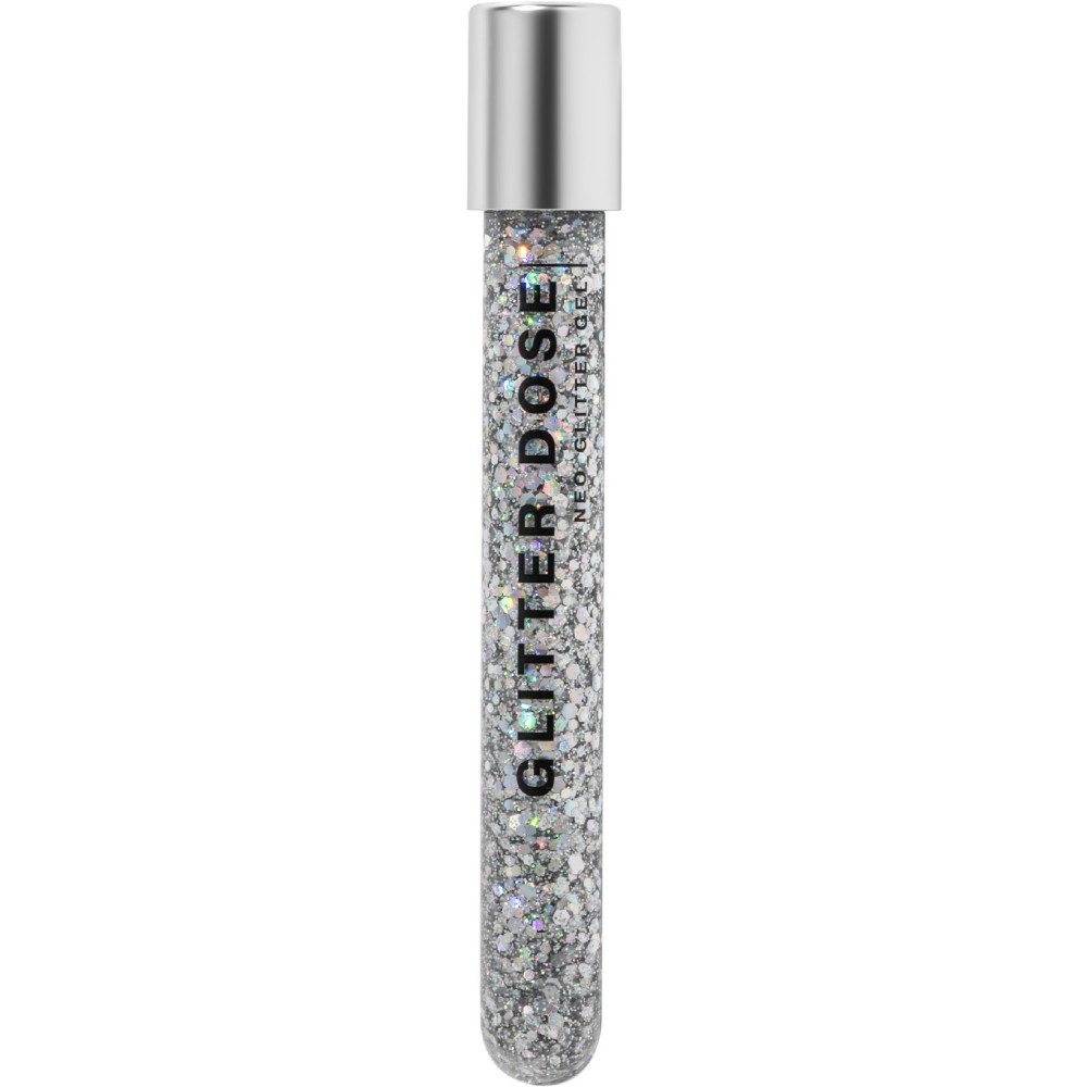 Глиттер на гелевой основе Influence Beauty Glitter Dose, тон: 02 серебрянный, 7мл