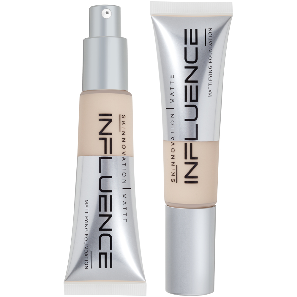 Тональная основа Influence Beauty Skinnovation Matte, матирующая, тон: 01 Бело-бежевый, 25мл