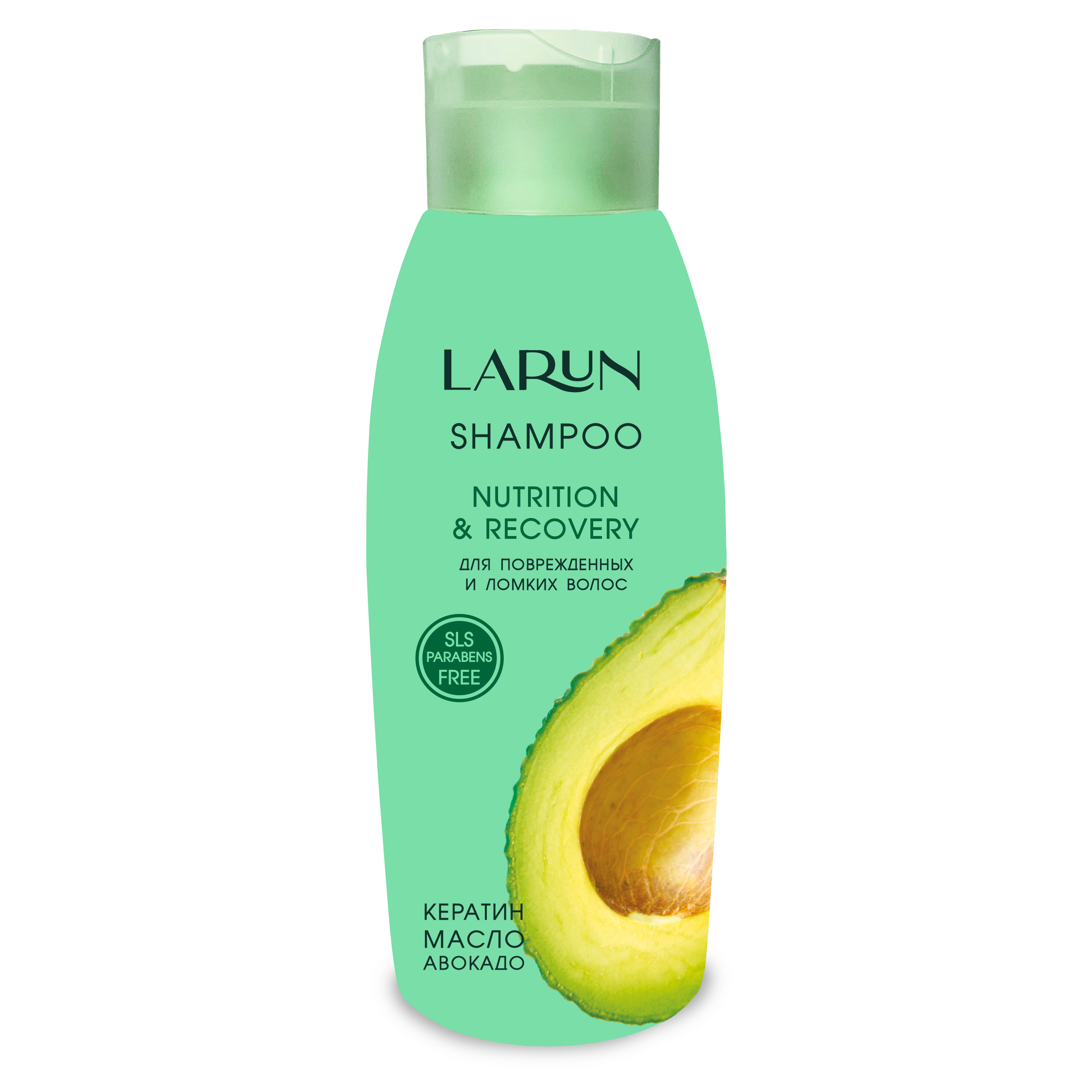 Шампунь Larun Nutrition&Recovery, для поврежденных и ломких волос, 500мл