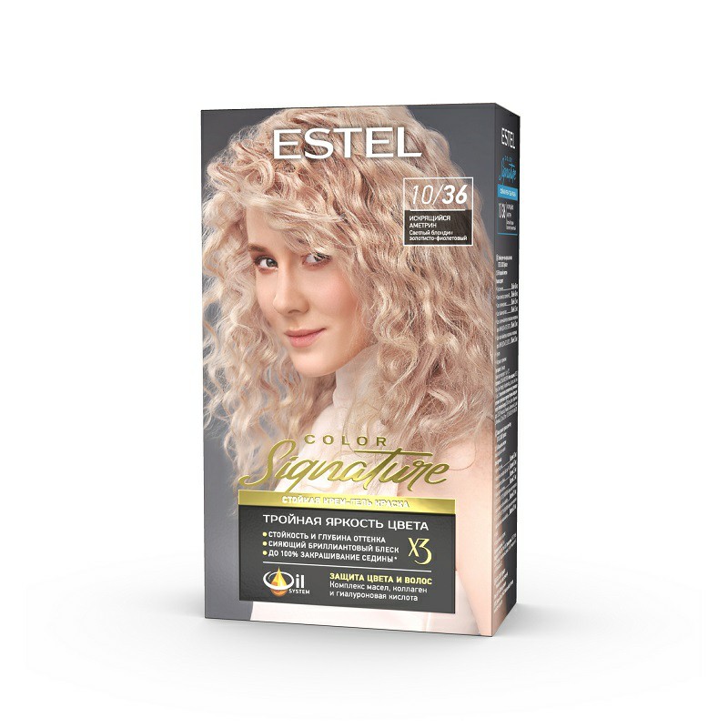 Краска для волос Estel Color signature, оттенок: 10/36 Искрящийся аметрин