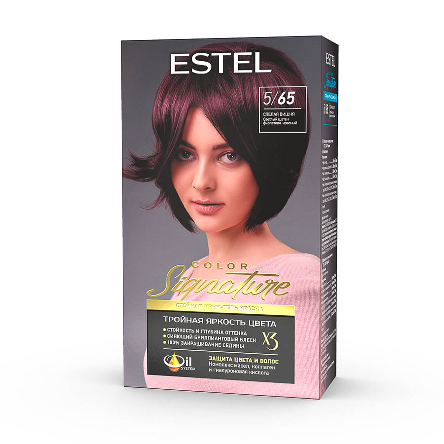Крем-гель краска для волос Estel Color Signature 5/65, Спелая вишня