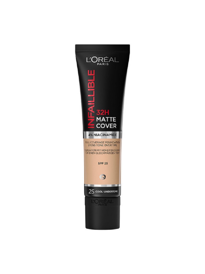 Тональный крем L'Oreal Paris Infaillible matte cover 32H, тон 25 слоновая кость, 30мл
