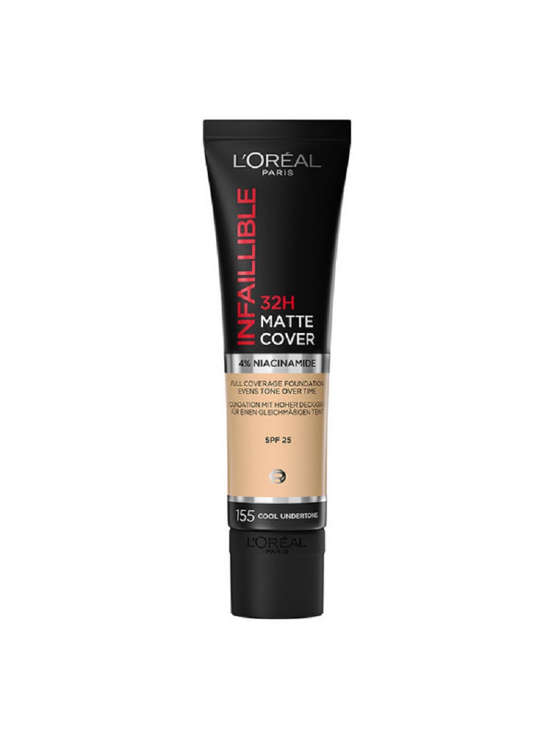 Тональный крем L'Oreal Paris Infaillible matte cover 32H, тон 155 натуральный розовый, 30мл