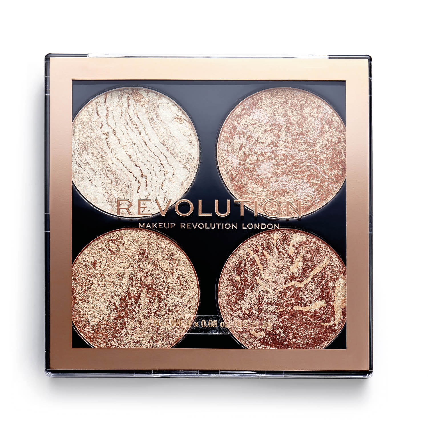 Хайлайтер для лица Makeup Revolution 4в1 Cheek kit Don't Hold Back, 8.8г