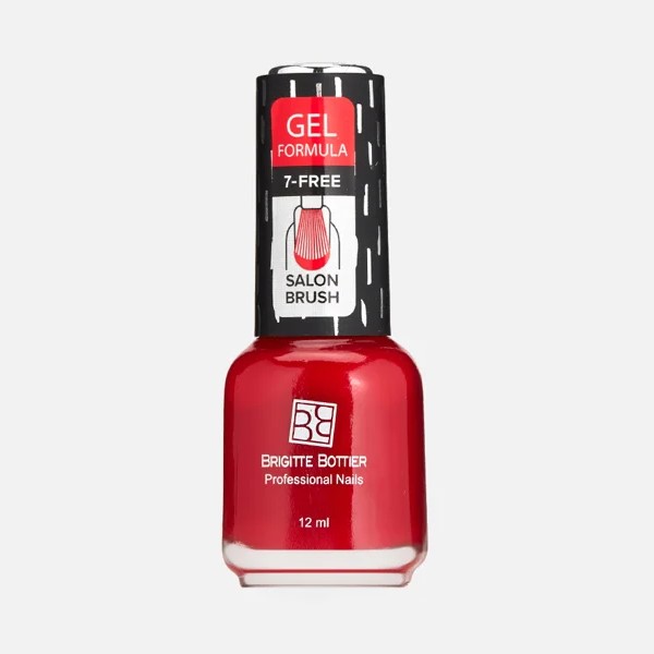 Лак для ногтей Brigitte Bottier Gel formula, тон: 10 насыщенно-красный, 12мл