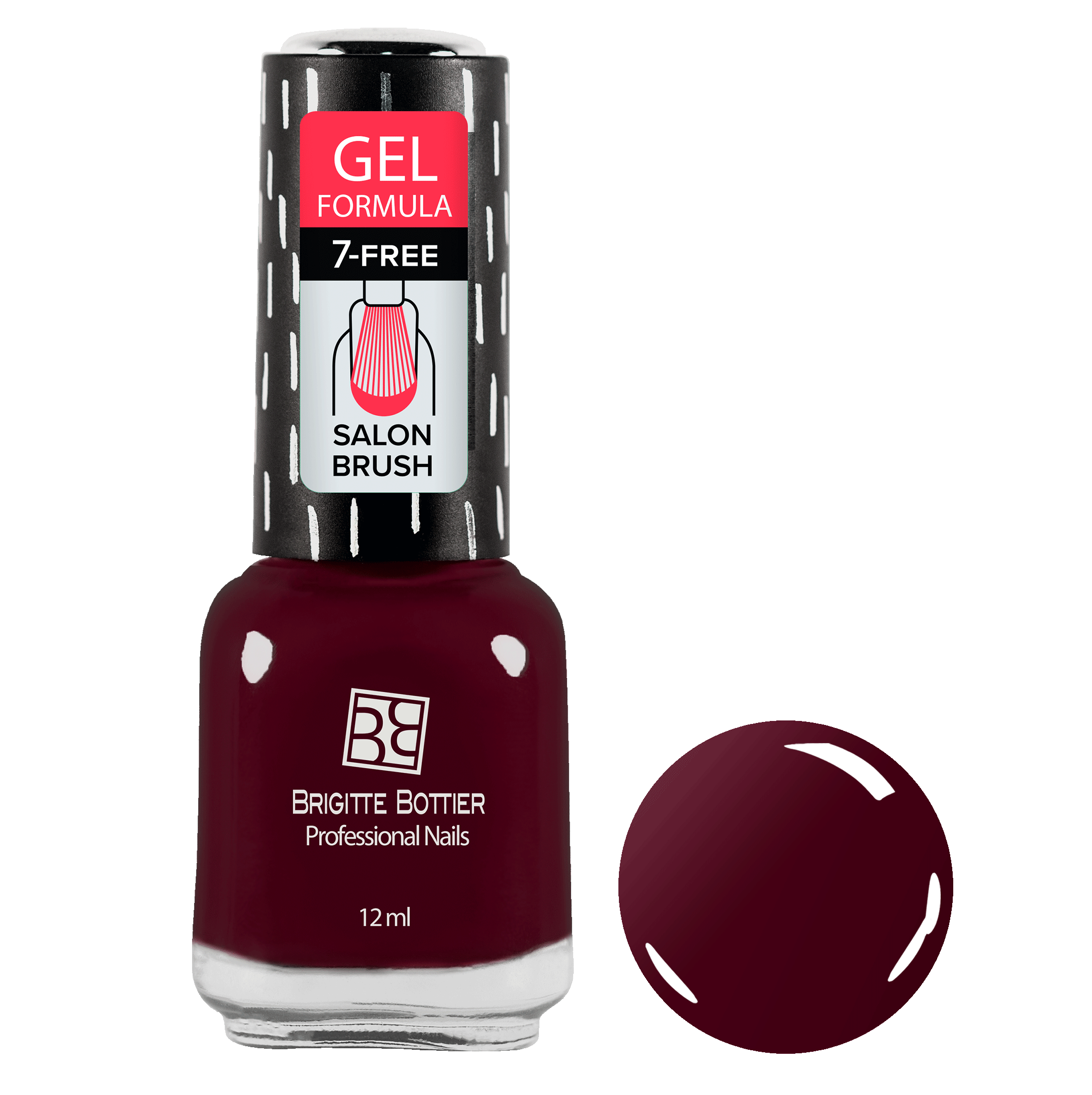 Лак для ногтей Brigitte Bottier Gel formula, тон: 22 спелая вишня, 12мл