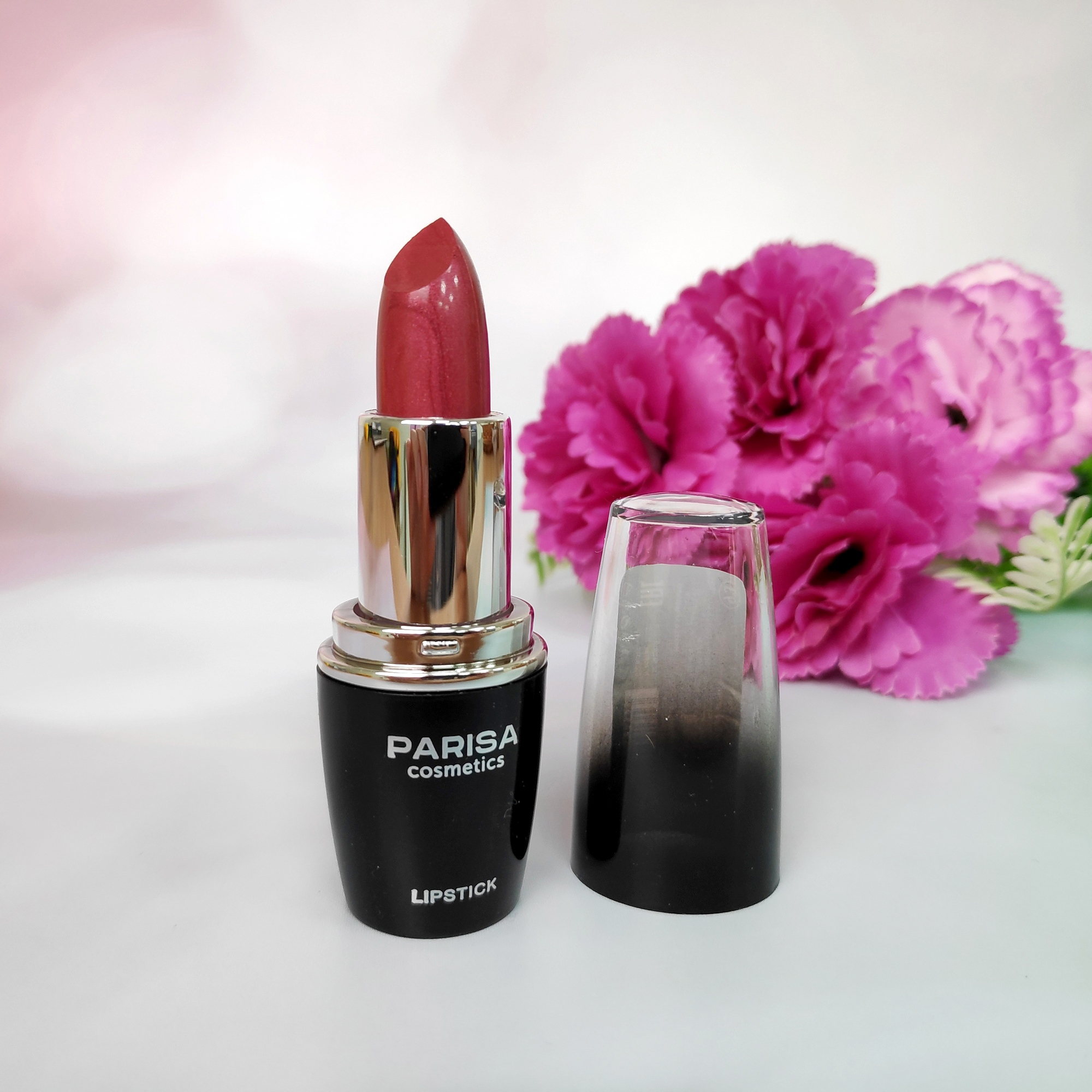 Помада для губ Parisa Creamy, с касторовым маслом, оттенок: 93 Сангрия перламутр, 4мл