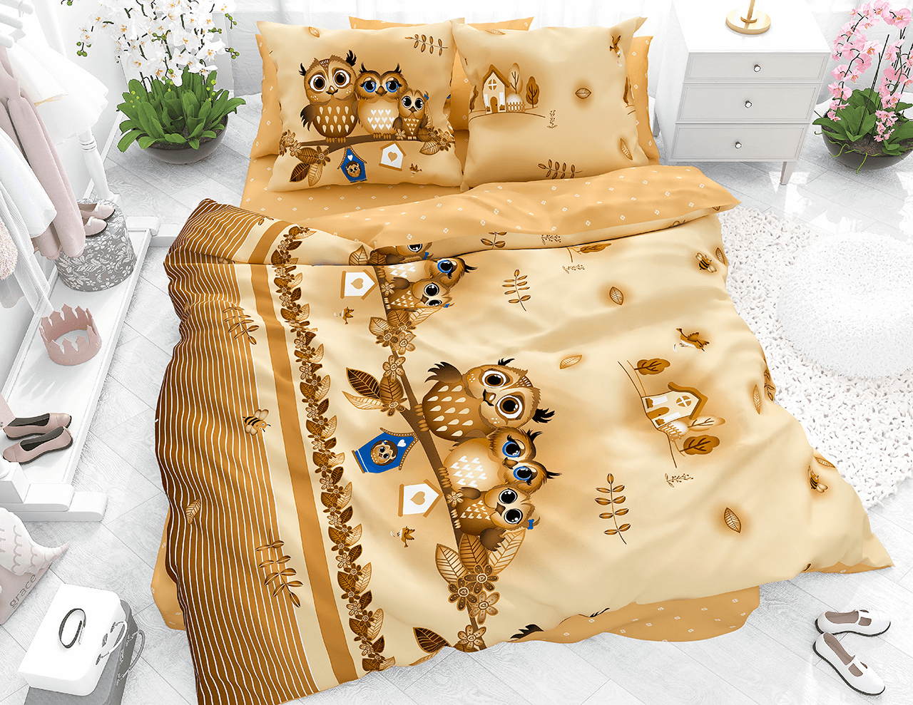 КПБ Fashion&Home 1,5 сп Совушки