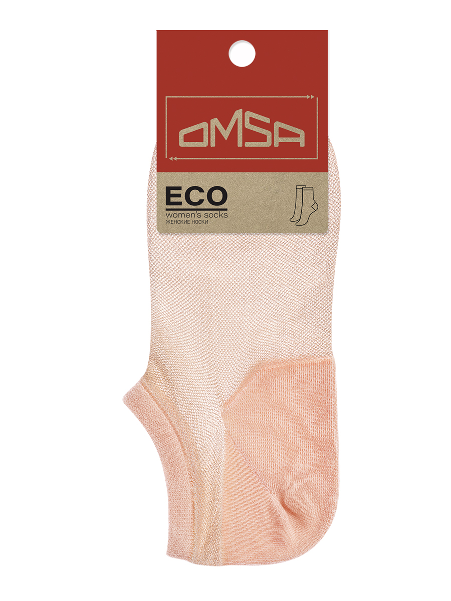 Носки OMSA ECO 251 суперукороченные, цвет: Pesca, размер: 35-38