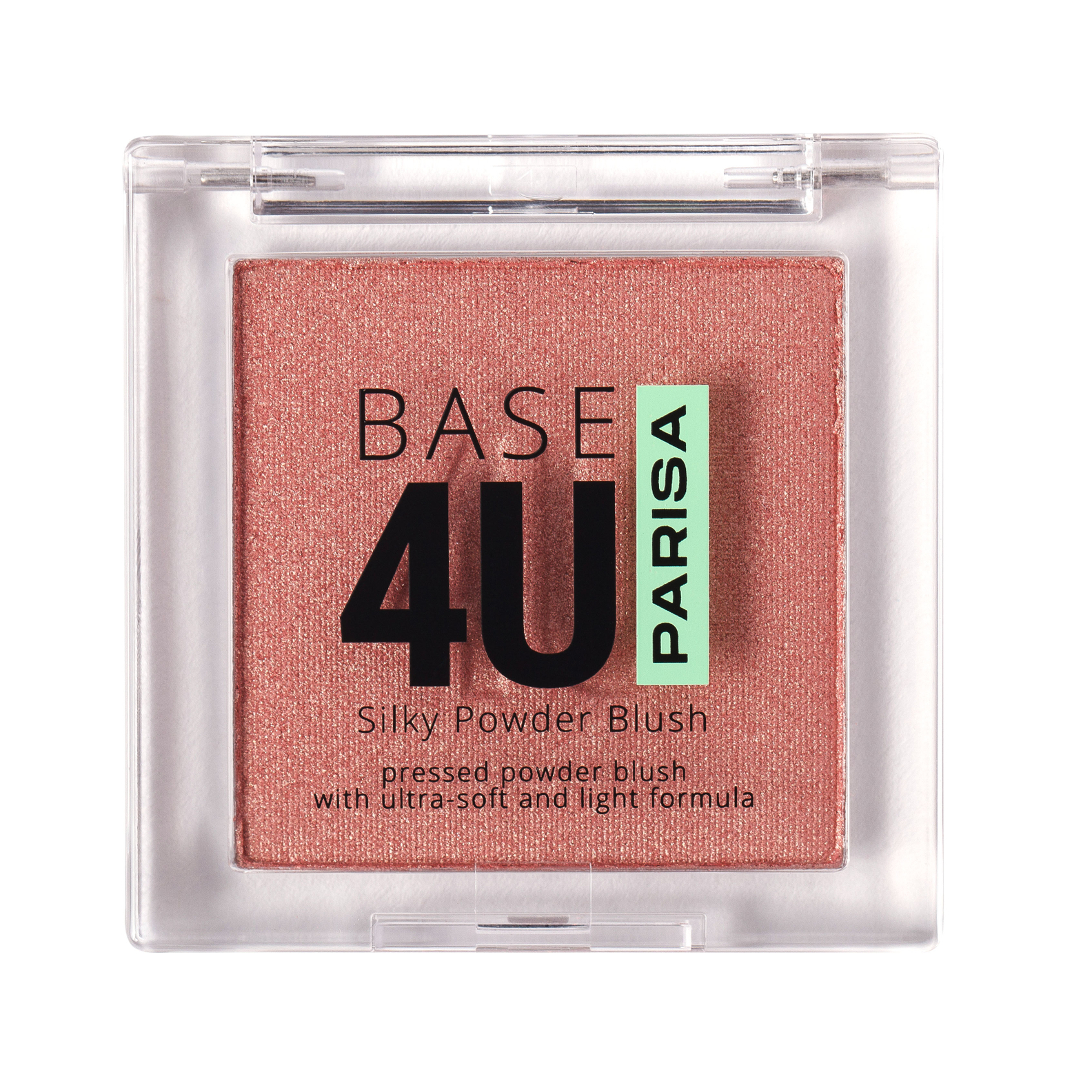 Румяна для лица Parisa Cosmetics Base 4U Silky Powder Blush, тон: 01 Brown pearl, 5.2 г