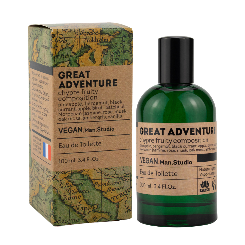 Туалетная вода мужская Delta Parfum Vegan Man Studio Great Adventure, 100мл