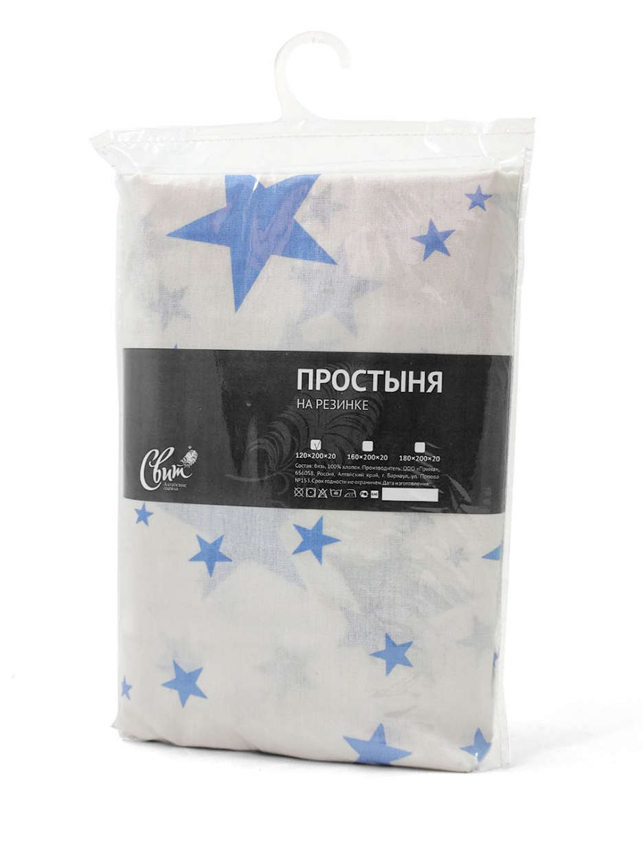Простыня Свит, на резинке, 180х200х20см, 1шт, в ассортименте