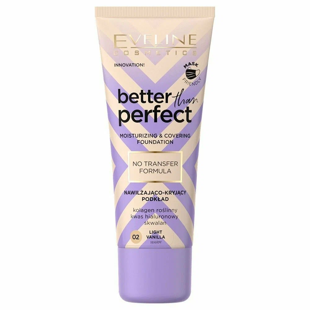Тональная основа Eveline Cosmetics Better than perfect, тон: 02 light vanilla, 30мл