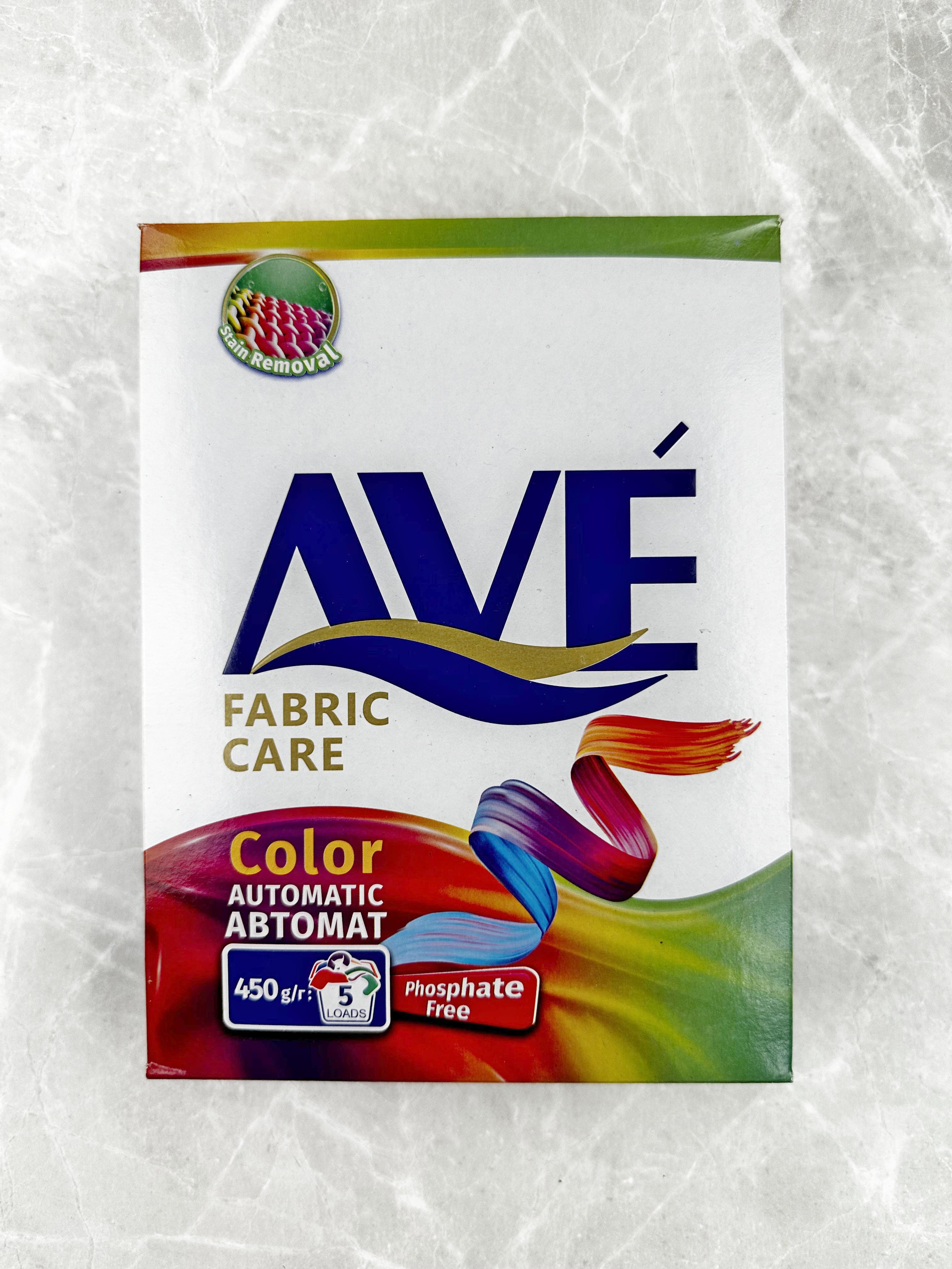 Стиральный порошок Ave Fabric Care, автомат, для цветных вещей, 450г