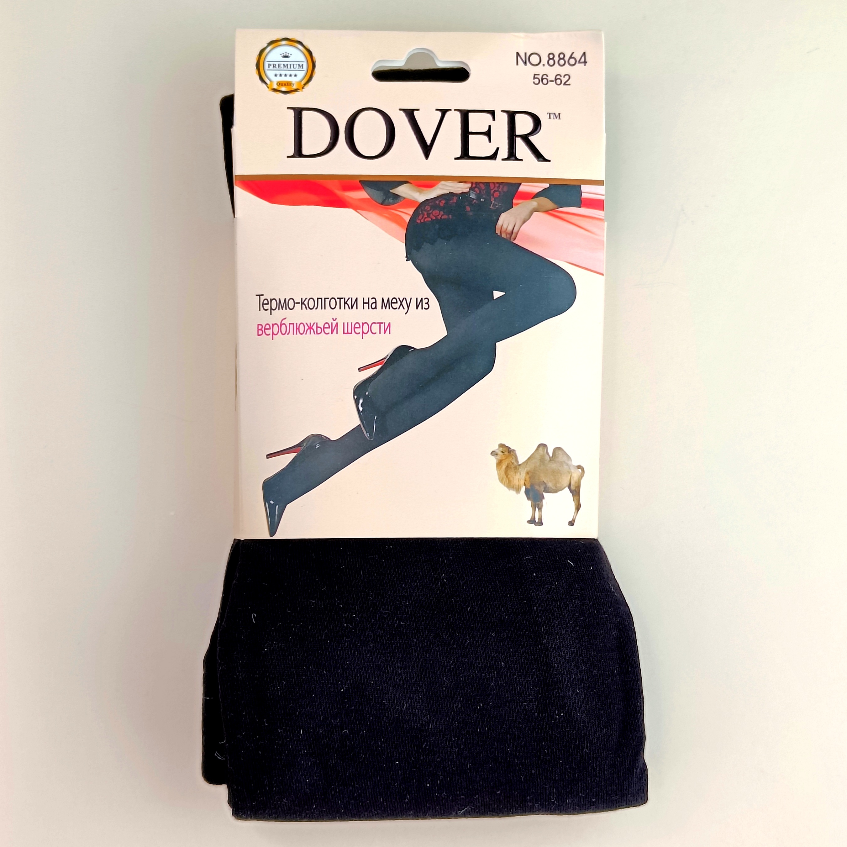 Колготки женские Dover с начесом, размер: 56-62, цвет: черный