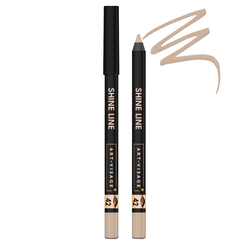 Карандаш для глаз устойчивый водостойкий Art-Visage Shine Line, тон: 42 крем-брюле, 1.8г
