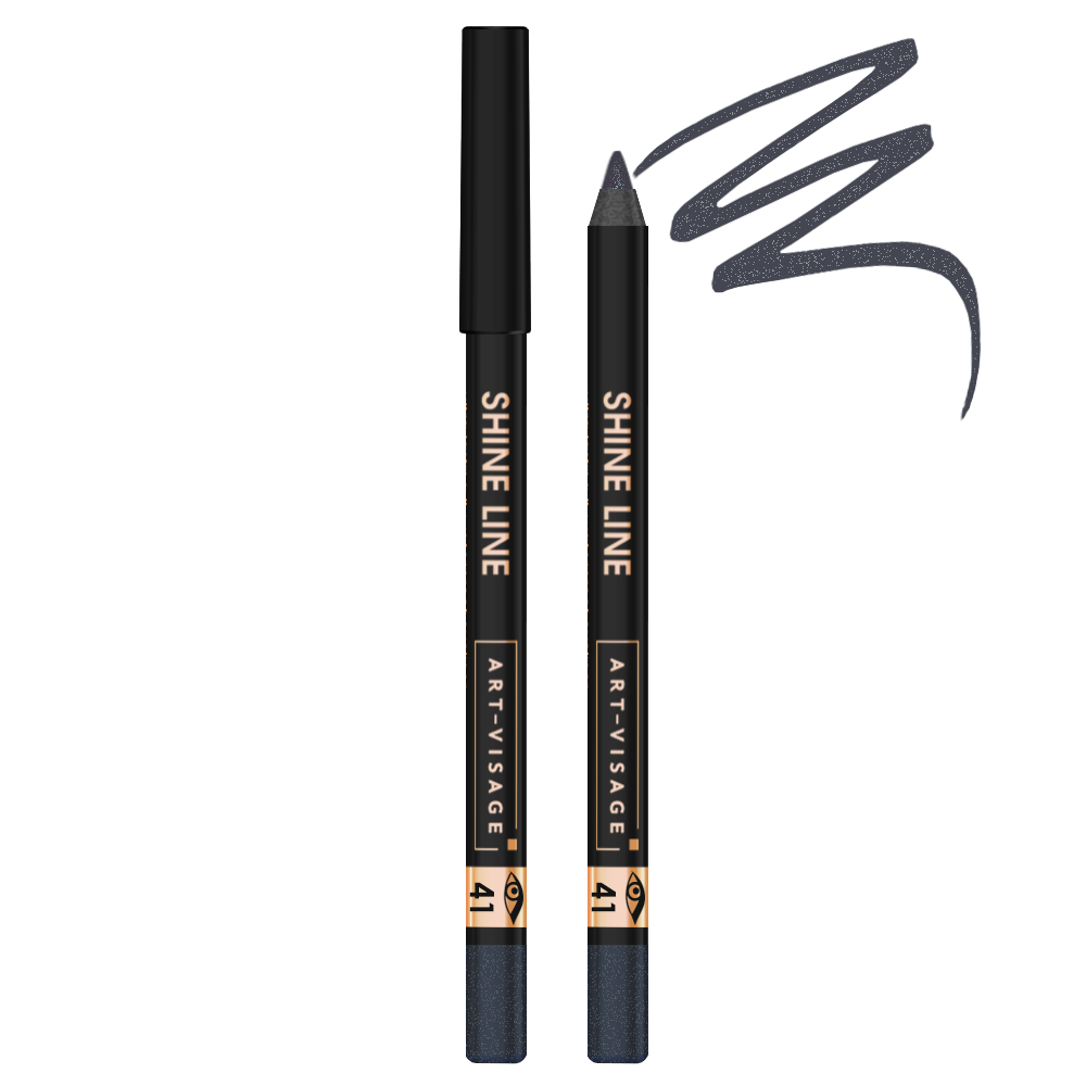Карандаш для глаз устойчивый водостойкий Art-Visage Shine Line, тон: 41 оникс, 1.8г