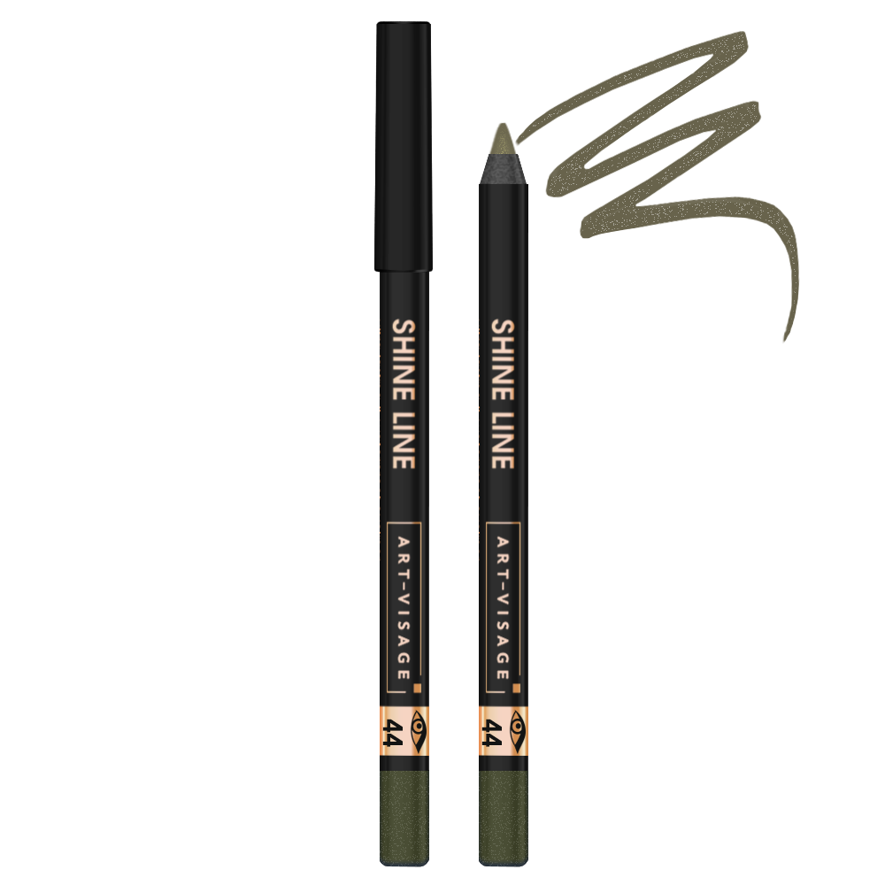 Карандаш для глаз устойчивый водостойкий Art-Visage Shine Line, тон: 44 олива, 1.8г