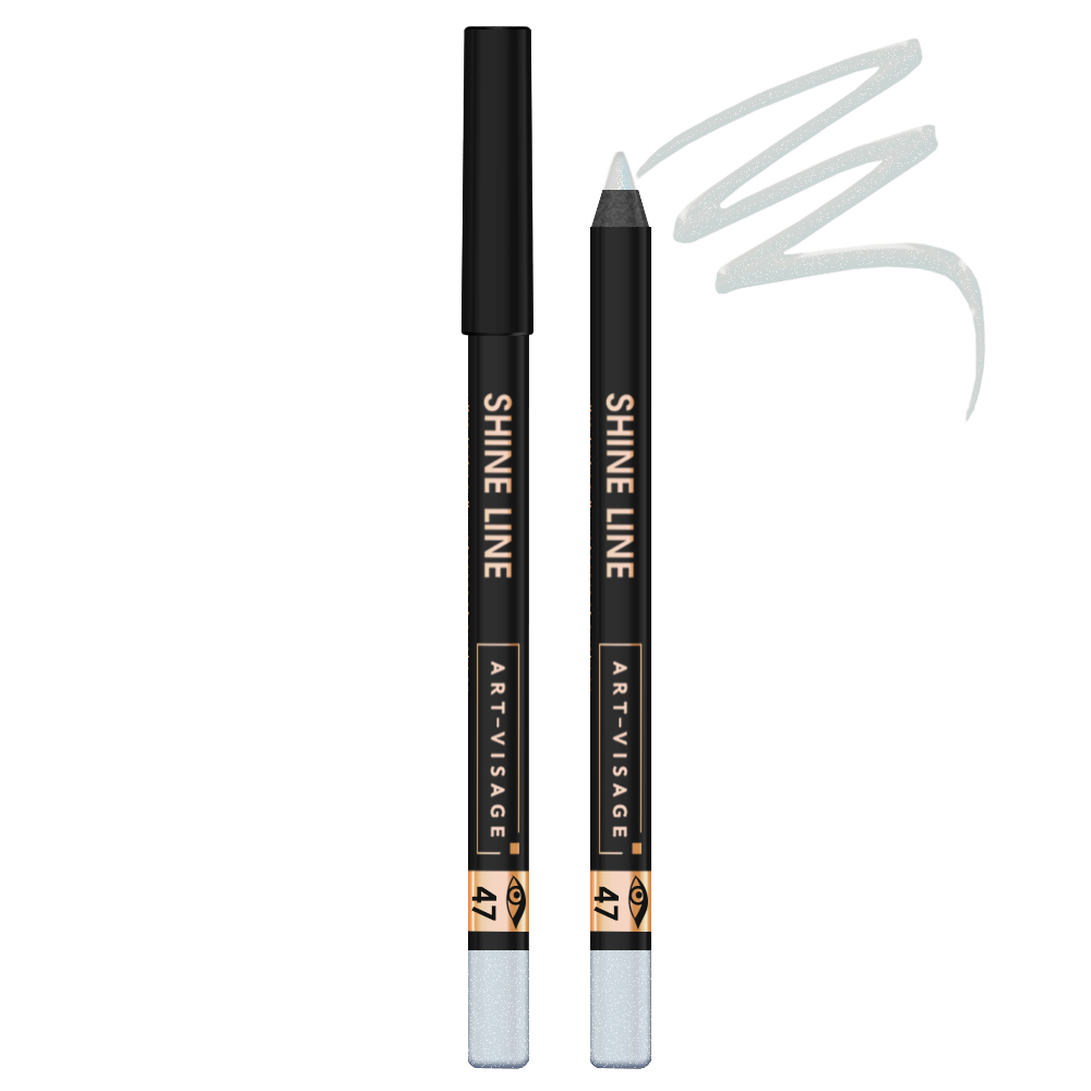 Карандаш для глаз устойчивый водостойкий Art-Visage Shine Line, тон: 47 голографик, 1.8г