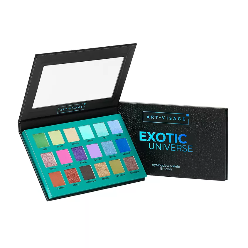 Палетка теней для век Art-Visage Exotic Universe, 18 тонов, 18г