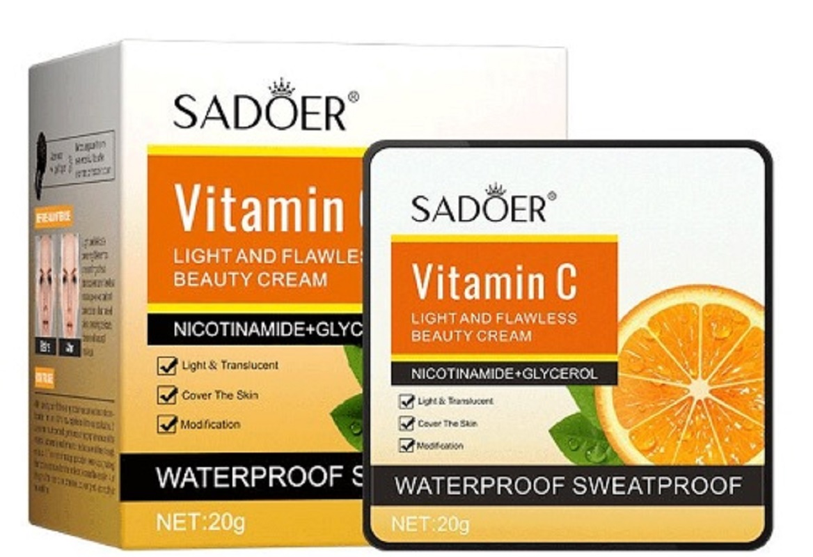 Тональный крем-кушон Sadoer Vitamin C, тон: 02 слоновая кость, 20г