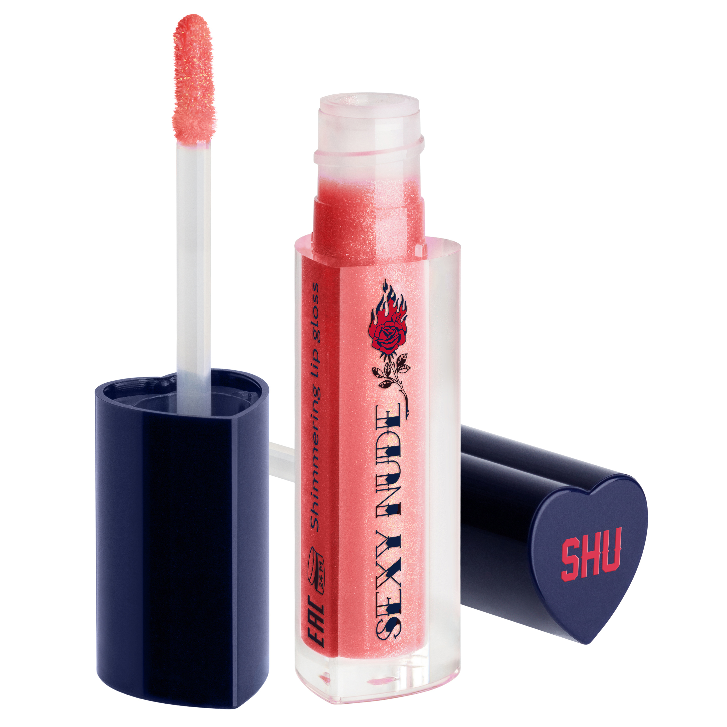 Блеск для губ Shu Sexy Nude, мерцающий, тон: 452 розовый, 3мл