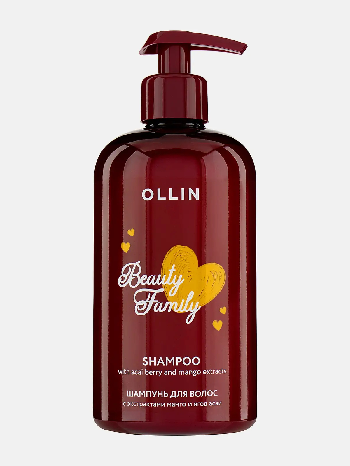 Шампунь для волос Ollin Beauty Family, с экстрактами манго и ягод асаи, 500мл