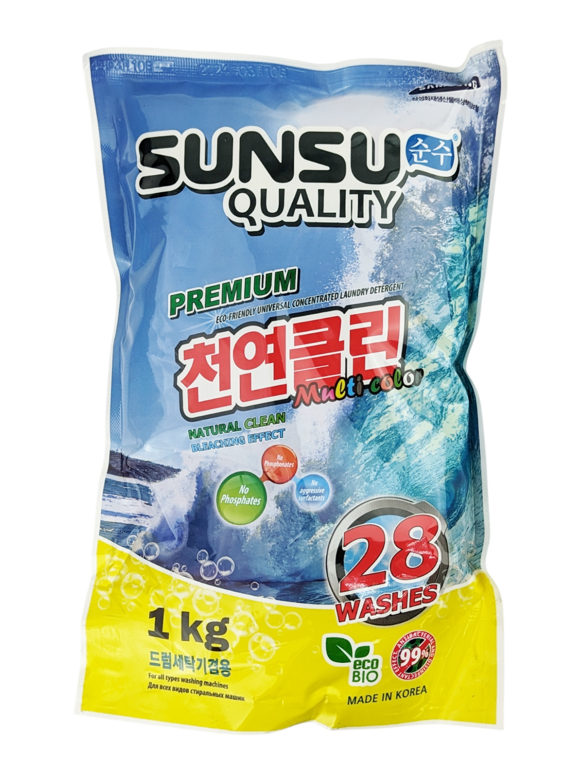 Стиральный порошок Sunsu Quality, для цветного белья, концентрат, 1кг