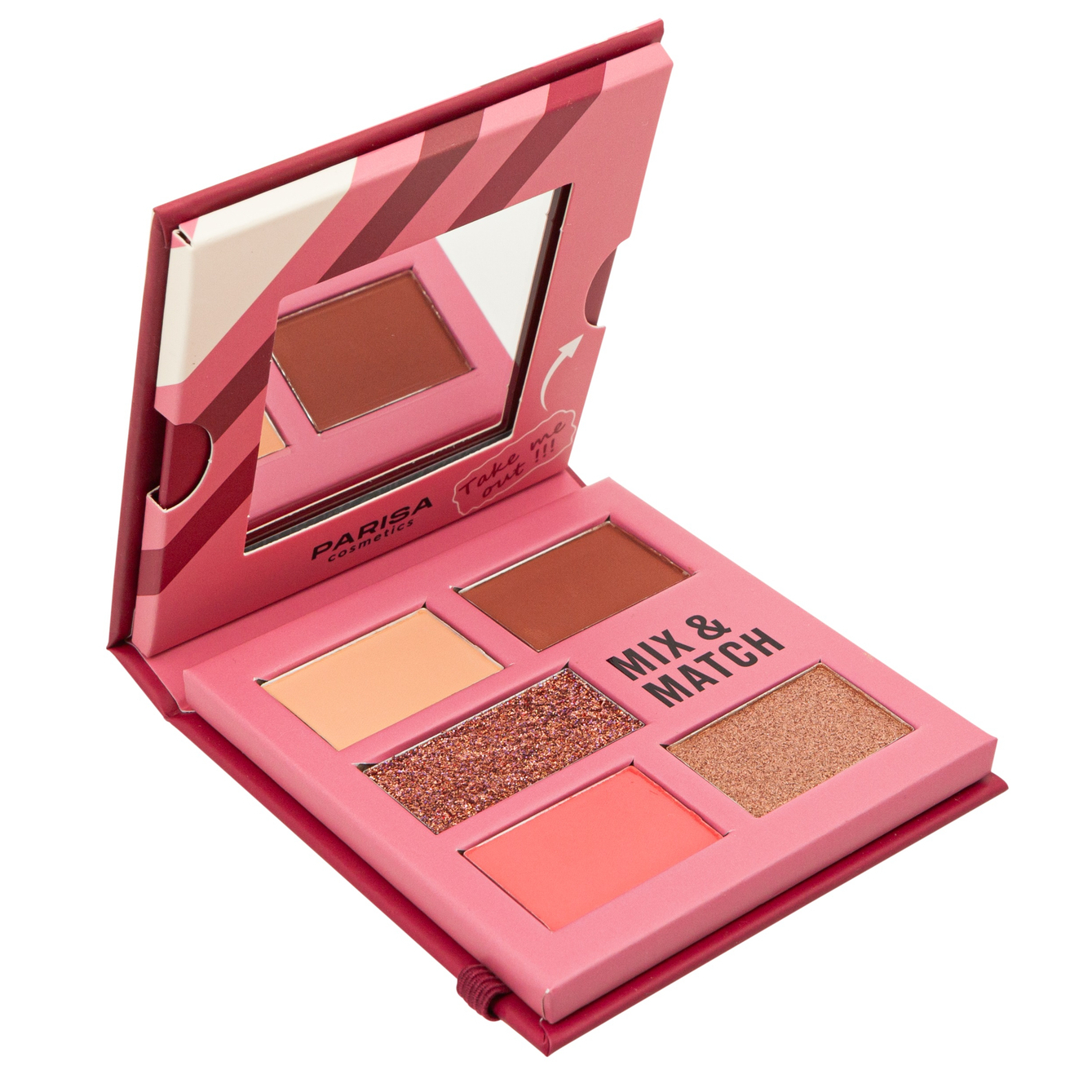 Набор теней для век Parisa Mix&Match, 5 оттенков, тон: 2 Pink, 10 г