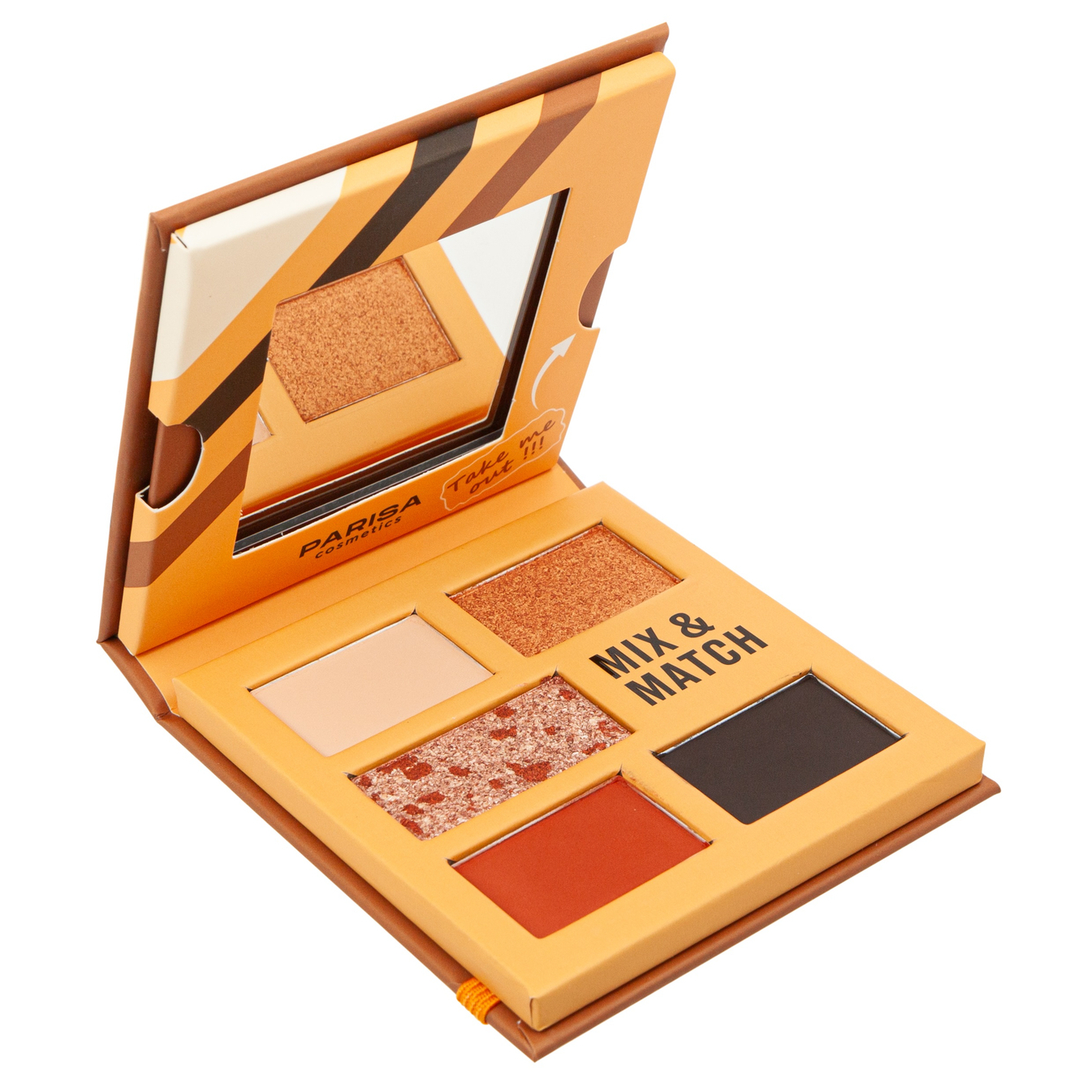 Набор теней для век Parisa Mix&Match, 5 оттенков, тон: 3 Orange, 10 г